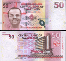 Swaziland. 50 Emalangeni. 06.09.2010 (2011) Unc. Hybrid. Banknote Cat# P.38a - Swaziland