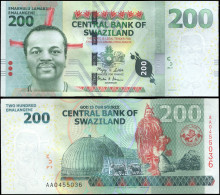 Swaziland. 200 Emalangeni. 06.09.2010 (2011) Unc. Hybrid. Banknote Cat# P.40a - Swaziland