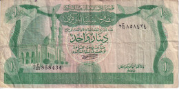 BILLETE DE LIBIA DE 1 DINAR DEL AÑO 1981 (BANKNOTE) - Libya