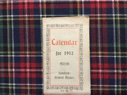 Petit Calendrier De Poche De 1912 - LONDON Ernest Nister - Formato Piccolo : 1901-20