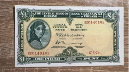 Ireland，1 Pound，1974，pick 64c，GEM UNC Condition - Ireland