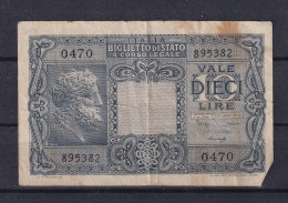 BANKBILJET 10 LIRE LUITENANTIE 1944 ONVOLTOOID (kwaliteit Zie Scans) - Allied Occupation WWII