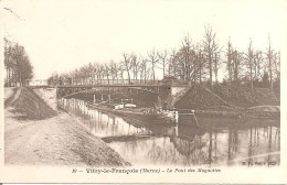 Delcampe - PENICHE - VITRY-LE-FRANCOIS (51) Le Pont Des Mognottes - Hausboote