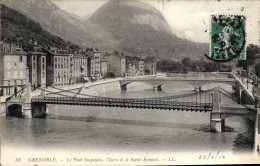 CPA Pont Suspendu L'Isere Et Le Saint Eynard Grenoble - Bridges