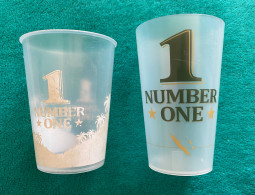 2 Plastic Beer Glasses - Number One - New-Caledonia - Glasses