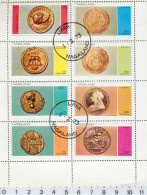 Nagaland  -1973 - (Nord India) - Bloc Souvenir Monnaie - Série En Bloc Feuillet De 8 Valeurs Oblitérés - Blocks & Sheetlets