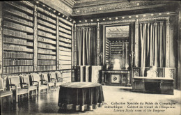 CPA Bibliotheque Cabinet De Travail De L'empereur Palais De Compiegne - Bibliotheken