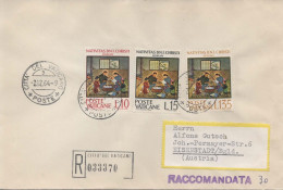 VATICANO CC CERTIFICADA A AUSTRIA 1964 NAVIDAD CHRISTMAS - Briefe U. Dokumente