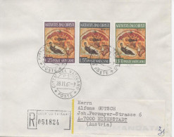 VATICANO CC CERTIFICADA A AUSTRIA 1967 NAVIDAD CHRISTMAS - Briefe U. Dokumente