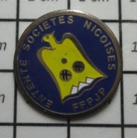 412F Pin's Pins / Beau Et Rare / SPORTS / FFPJP PETANQUE ENTENTE SOCIETES NICOISES - Petanque