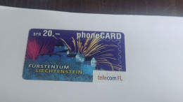 LIECHTENSTEIN-(LI-01A)-(15527574)Fürstentum-Vaduz Castle-(105)-(415-529-6827-5892)-(20FRANK)-tirage-50.000-used Card - Liechtenstein