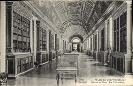 CPA Bibliotheque Palais De Fontainebleau Galerie De Diane - Bibliotheken