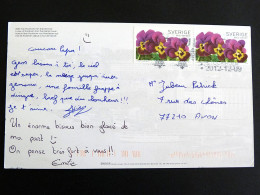 SUEDE SVERIGE SWEDEN AVEC YT 2736 PENSEES FLORE FLEUR FLOWER BLUME - VUE DE STOCKHOLM DEPUIS LA TOUR DE KAKNAS - Briefe U. Dokumente