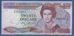 EAST CARIBBEAN STATES - P.24l1 - Suffix Letter L (St. Lucia) - 20 Dollars ND (1988 - 1993) UNC, S/n: See Photos - East Carribeans