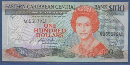 EAST CARIBBEAN STATES - P.25u - Suffix Letter U (Anguilla) - 100 Dollars ND (1988 - 1993) UNC-, S/n: See Photos - East Carribeans