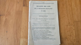 1898 Bulletin Des Lois De La République Française - Historical Documents