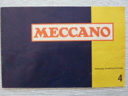 Méccano, Manuel D'instructions Pour Boites 4, En Très Bon état - Meccano