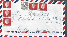 AIR MAIL, PORTRET, BIRD, SEAGULL, 1964, COVER, LAVAL, CANADA - Luftpost