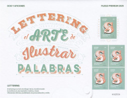 2025-ED. 5821 En PLIEGO PREMIUM -Ocio Y Aficiones. Lettering- NUEVO - Full Sheets