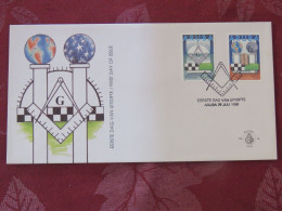 Aruba 1996 FDC Cover National Lodge Of Freemasons - Antilles