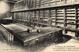 CPA Bibliotheque Dauphine Interieur Du Couvent De La Grande Chartreuse - Bibliotheken