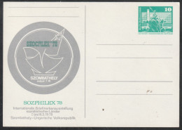 DDR: 1978, GA- Blanko Sonderpostkarte Zur Internationalen Briefmarkenmesse,  "SOZPHILEX",    */MH - Postkarten - Ungebraucht