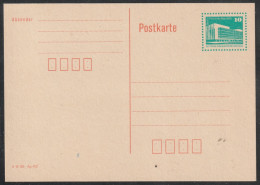 DDR: 1990, GA- Blanko Postkarte Mit Blindperforation, Bauwerke, 10 Pfg. Palast Der Republik.    */MH - Postkarten - Ungebraucht