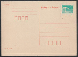DDR: 1990, GA- Blanko Postkarte Mit Antwort, Mit Blindperforation, Bauwerke, 10 Pfg. Palast Der Republik.    */MH - Postkarten - Ungebraucht