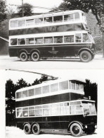 London Road Nottingham Bus Transport 2x Old PB Postcard Photo S - Nottingham