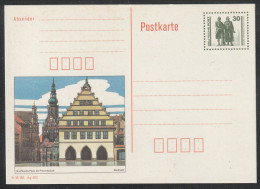 DDR: 1990, GA- Blanko Bildpostkarte, Greifswald, 30 Pfg. Goethe-Schiller Denkmal, Weimar,     */MH - Postkarten - Ungebraucht