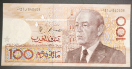 ### Marokko Morocco 100 Dirhams Hassan II 1987 (P65) Condition XF - See Picture ### - Morocco