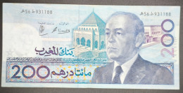 ### Marokko Morocco 200 Dirhams Hassan II 1987 (P66) Condition VF - See Picrture ### - Morocco