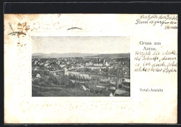 Präge-AK Aarau, Totalansicht, Passepartout - Aarau