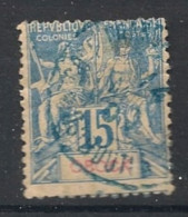 OBOCK - 1892 - N°YT. 37 - Type Groupe 15c Bleu - Oblitéré / Used - Gebruikt