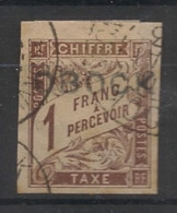 OBOCK - 1892 - Taxe TT N°YT. 16 - Type Duval 1f Marorn - Oblitéré / Used - Gebruikt
