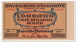 GERMANY, BAVARIA,MUNCHEN,1 000 000 MARK,1923,P.S929,XF+ - Collections