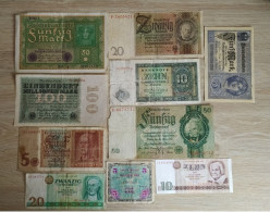 Germany  Lot Of 10 Banknotes - Vrac - Billets