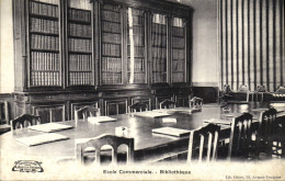 CPA Bibliotheque Ecole Commerciale - Bibliotheken