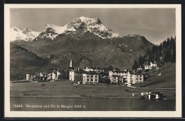 AK Silvaplana, Ortsansicht Und Piz La Margna - Silvaplana