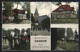 AK Grabow / Dannenberg, Gast- U. Geschäftshaus, Kneipp-Sanatorium - Dannenberg