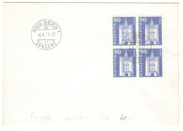 BASEL AUTOMATIC TETE BECHE STAMPS ON  COVER, 1971, SWITZERLAND - Tête-bêche