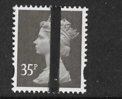 35p ELLIPTICAL PERF POST OFFICE TRAINING STAMP    MNH - Errors, Freaks & Oddities (EFOs