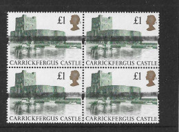 £1  ELLIPTICAL PERF POST OFFICE TRAINING STAMP  BLOCK OF 4   MNH - Errors, Freaks & Oddities (EFOs