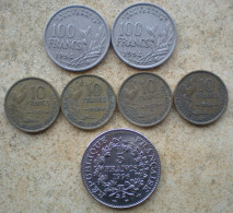 7 Monnaies Anciennes FRANCE (pas En Or Ni En Argent) - Vrac - Monnaies