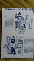 BUVARD PUBLICITAIRE PUBLICITE VIN VINS HISTOIRE DU POSTILLON   FORMAT 13.5 PAR 20 CM  UN COIN MANQUANT - V