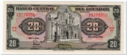ECUADOR,20 SUCRES,1983,P.115b,UNC - Ecuador