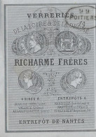 1871 ENTETE VERRERIES DE LA LOIRE & DE LA DROME Richarme Frères  Entrepot De Nantes LETTRE DE CHANGE SIGNATURES  V.SCANS - 1800 – 1899