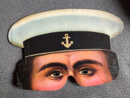 MASQUE De Capitaine De Bateau à Vapeur Amérindien  (LEKSAKSMUSEUM  Années 1950 ) STOCKHOLM  Sailor Mask - Carnaval