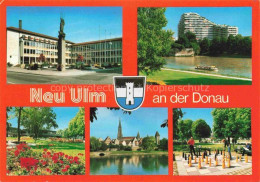 NEU-ULM Bayern Teilansichten Hochhaus Parkanlagen Bodenschach Blick Ueber Die Do - Neu-Ulm