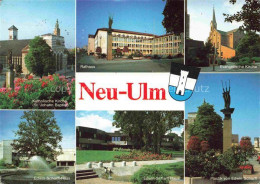 NEU-ULM Bayern Kirchen Rathaus Edwin-Scharff-Haus Denkmal Plastik - Neu-Ulm
